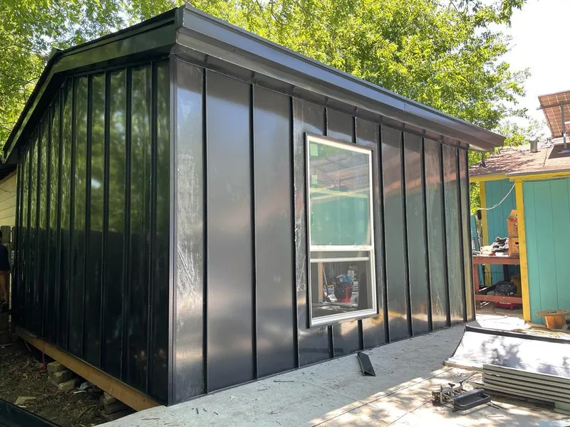 Black standing seam metal wall panels for Metal Roof Installation in Shamong