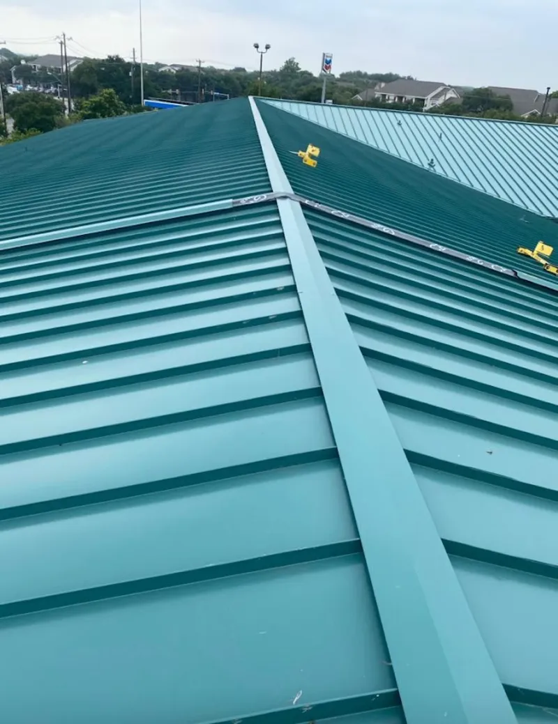 Green commercial metal roof ridge and valley for Metal Roof Repair in Shamong
